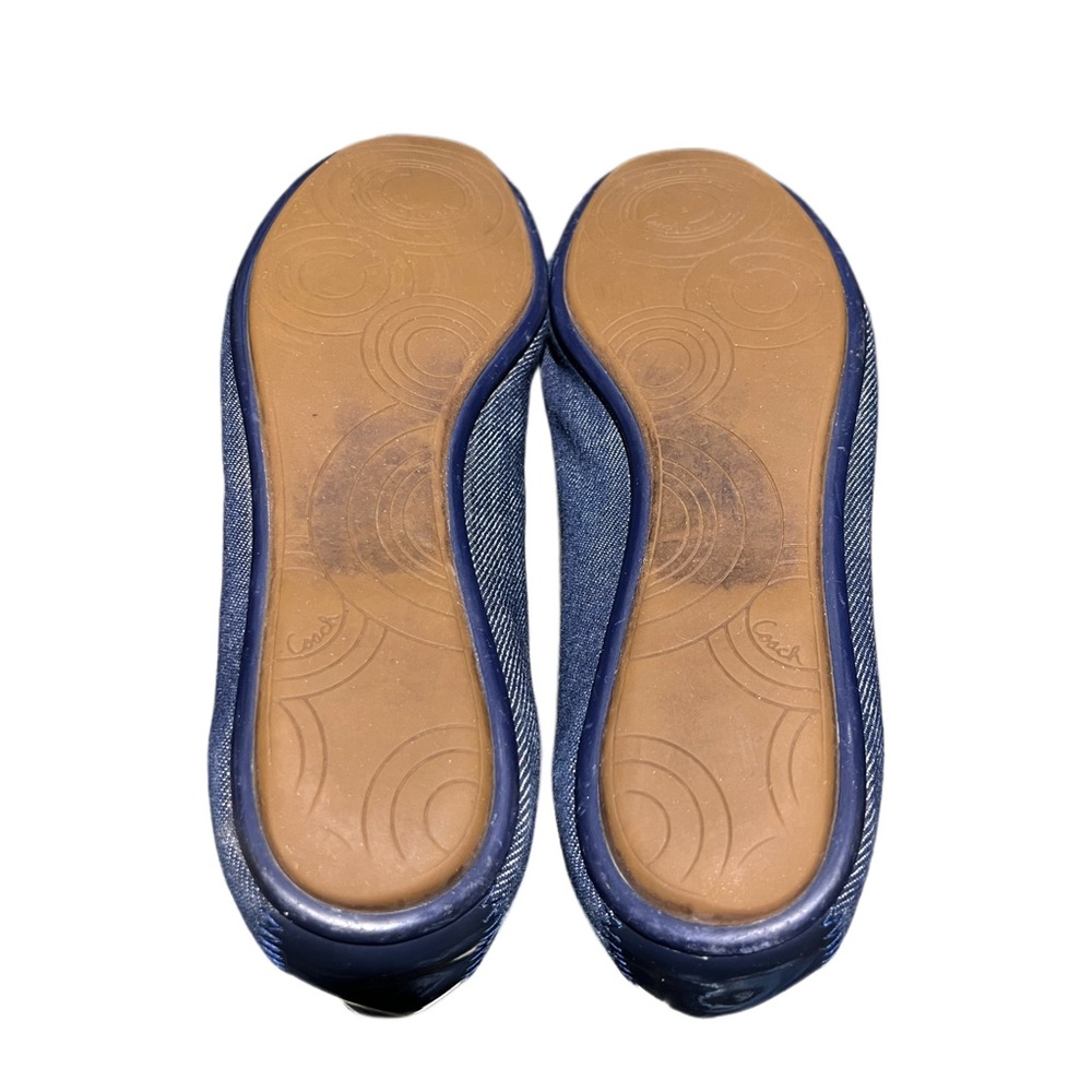 COACH Poppy Caper Navy Blue Ballet Flats - Picture 6 of 6